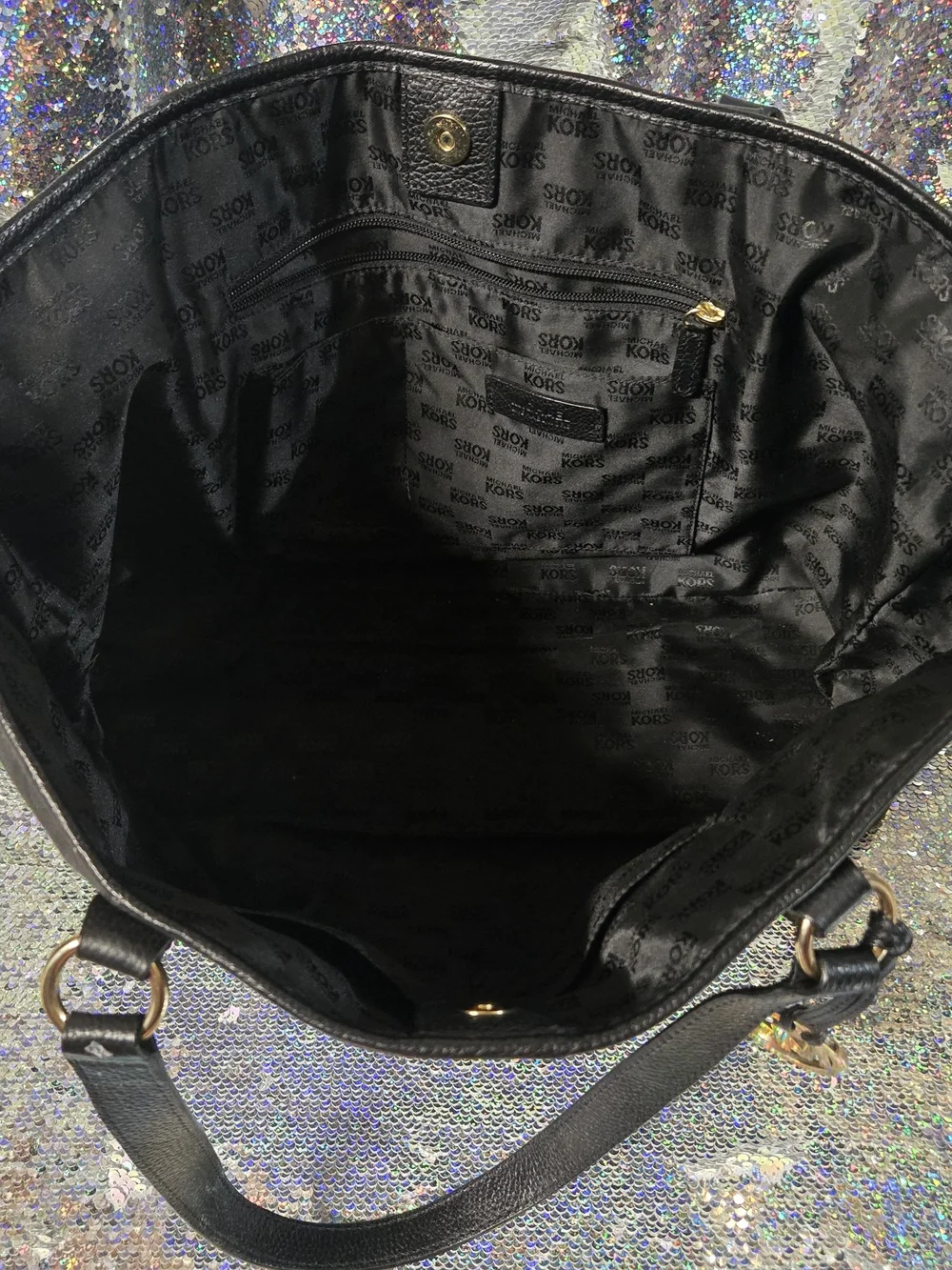 Michael Kors Black Monogram Tote